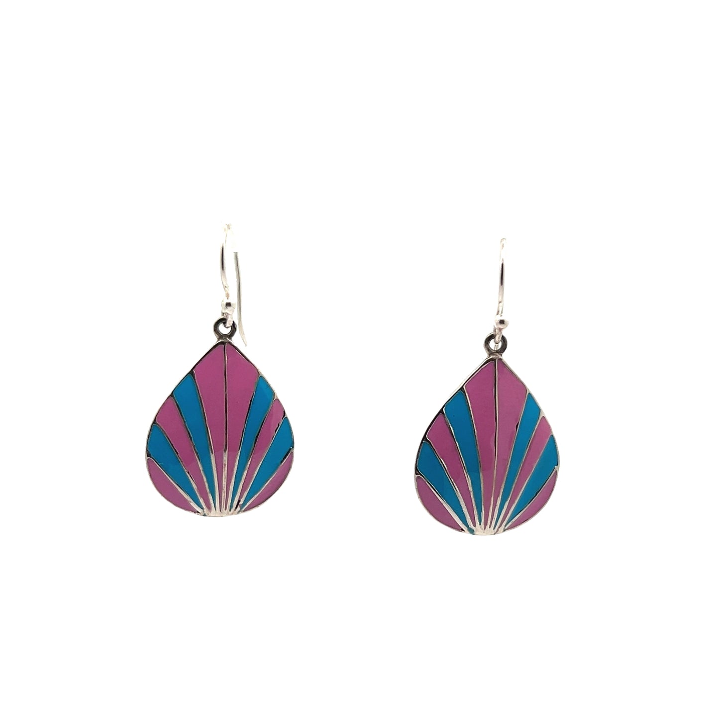 Meenakari Leaf Silver Earring