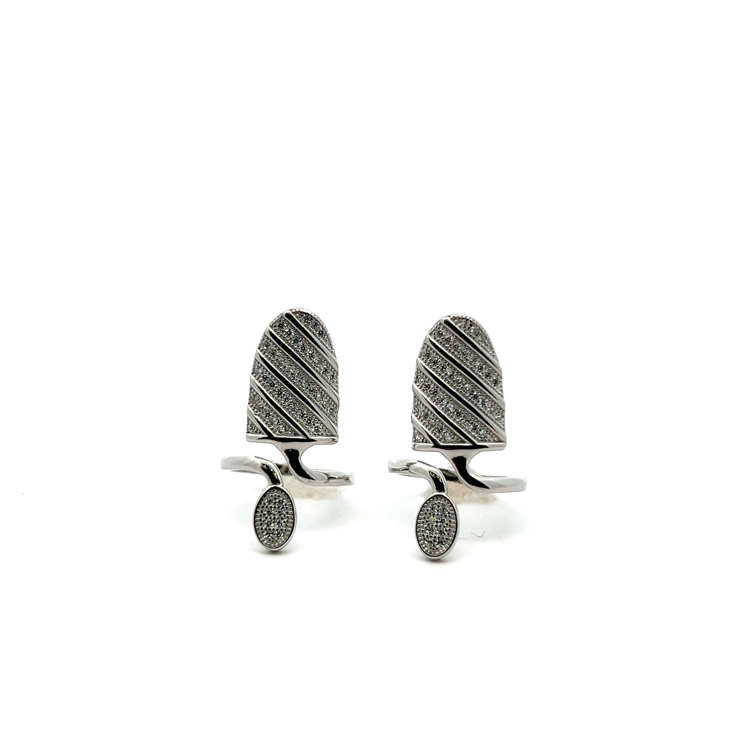 Tip Twist Silver Nail Rings