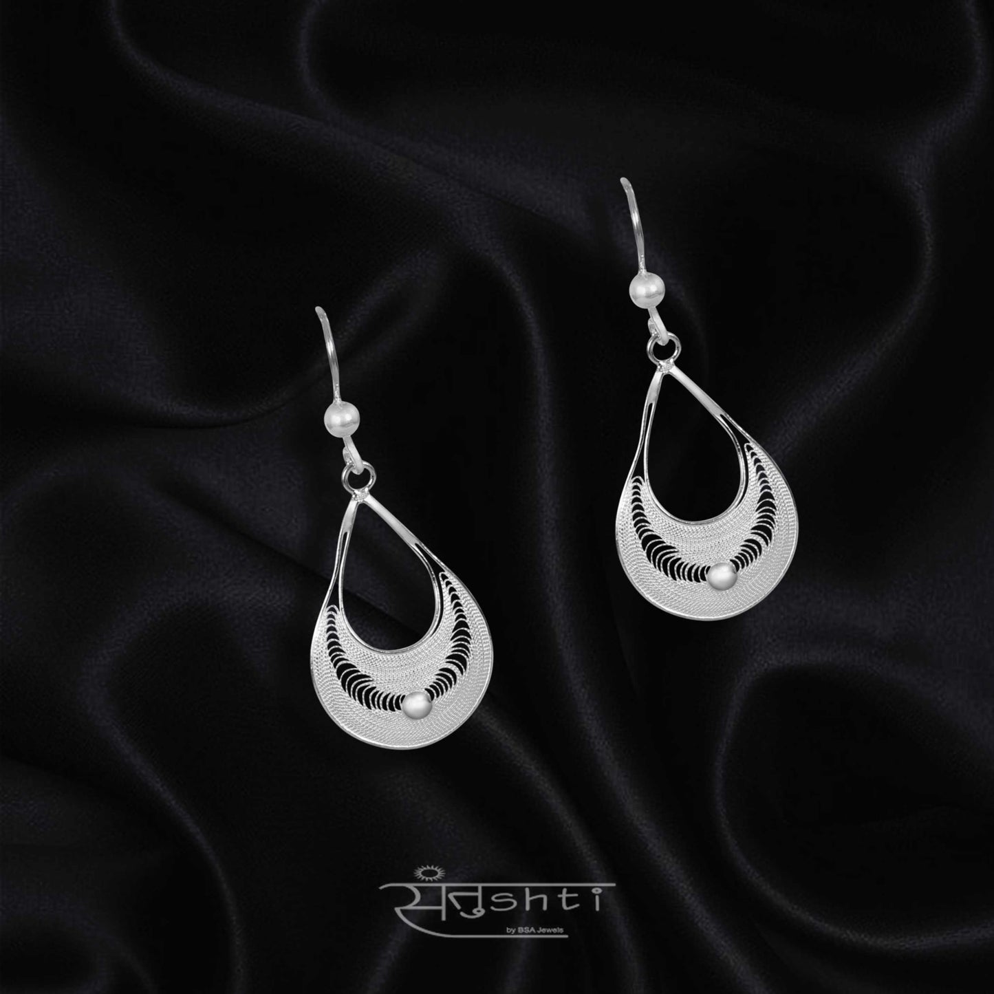 Princess Filigree Silver Earrings