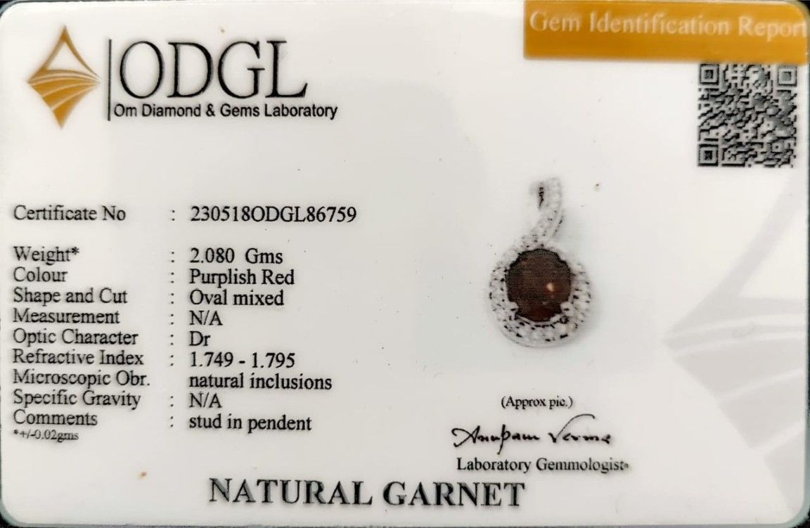 Red Garnet Pendant