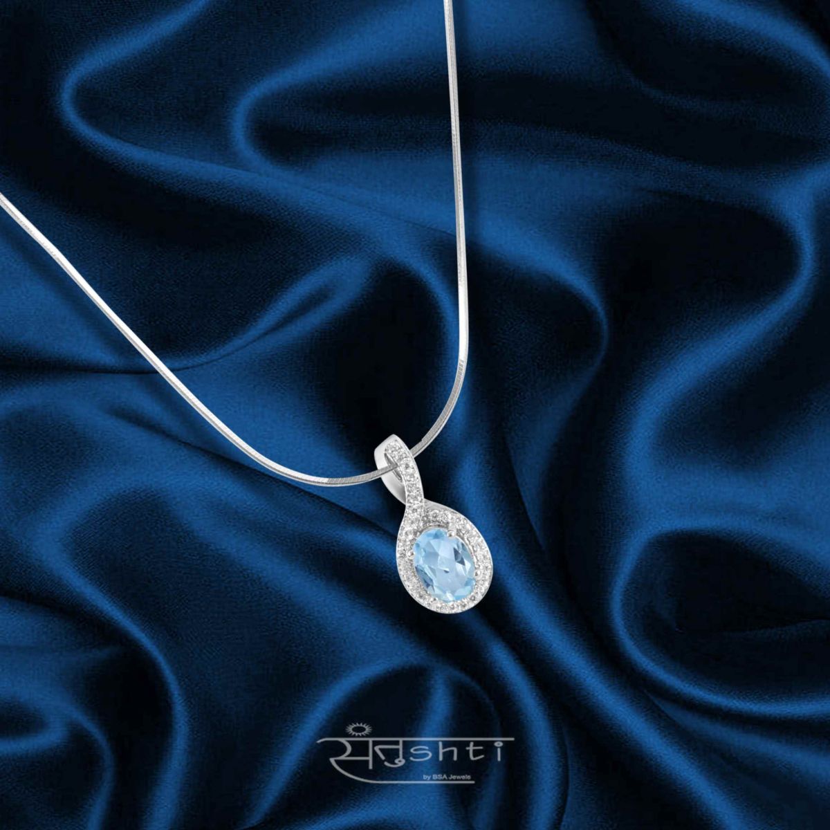 Blue Topaz Pendant