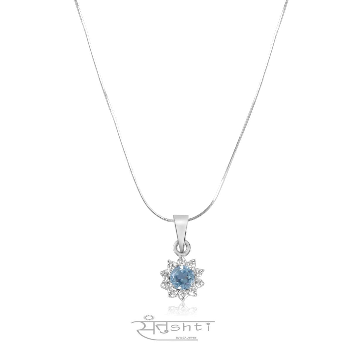 Topaz Star Sterling Silver Pendant