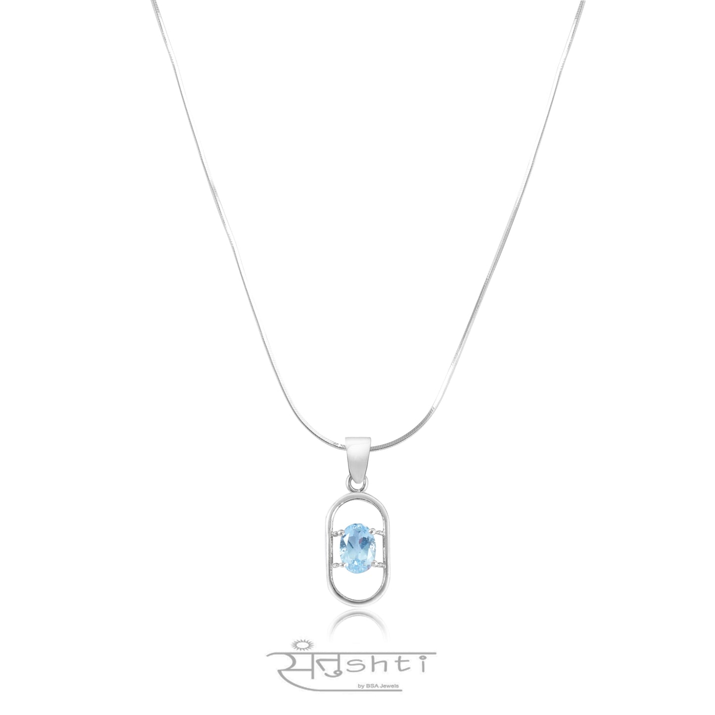 Oval Topaz Pendant