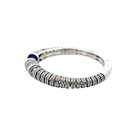 Blue CZ Sterling Silver Bracelet