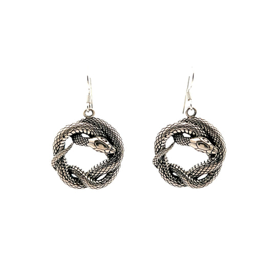 Sterling Silver Snake Earrings