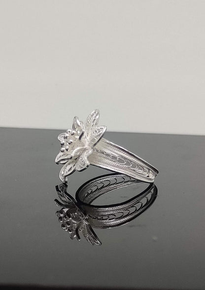 Radiance Filigree Silver Ring