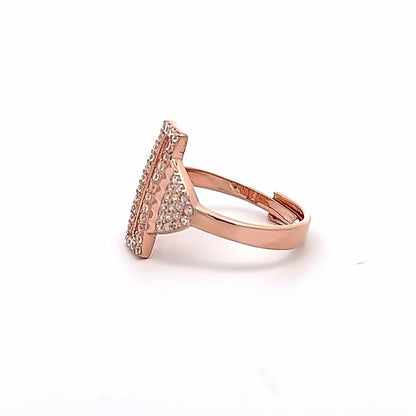 Rose Gold Shimmering Silver Band