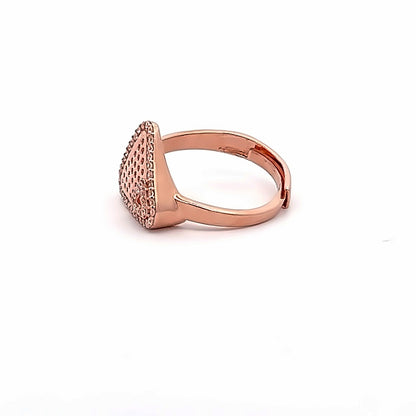 Rose Gold Sparkling Starlet Silver Ring