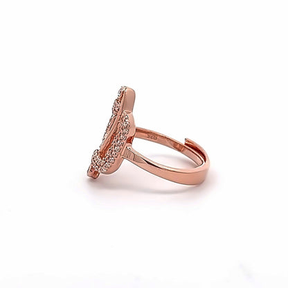 Rose Gold Bridal Brilliance Silver Ring