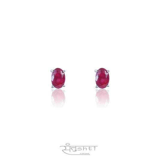 Red Stone Earring