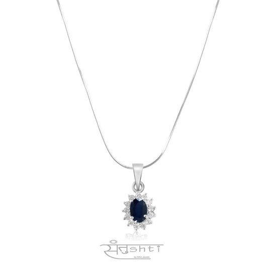 Real Blue Sapphire Pendant