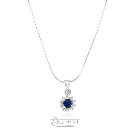 Blue Star Sterling Silver Pendant