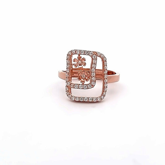 Rose Gold Pure Elegance Sterling Silver Ring