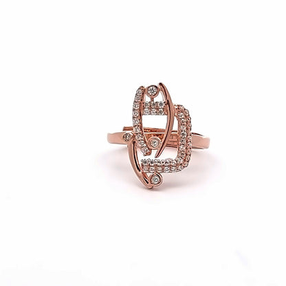 Rose Gold Bridal Brilliance Silver Ring