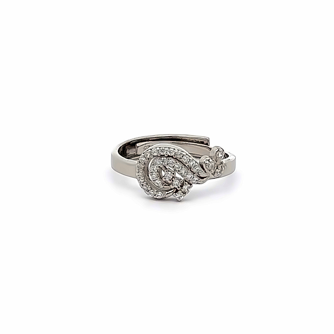 Silver Zircon Jubilee Ring