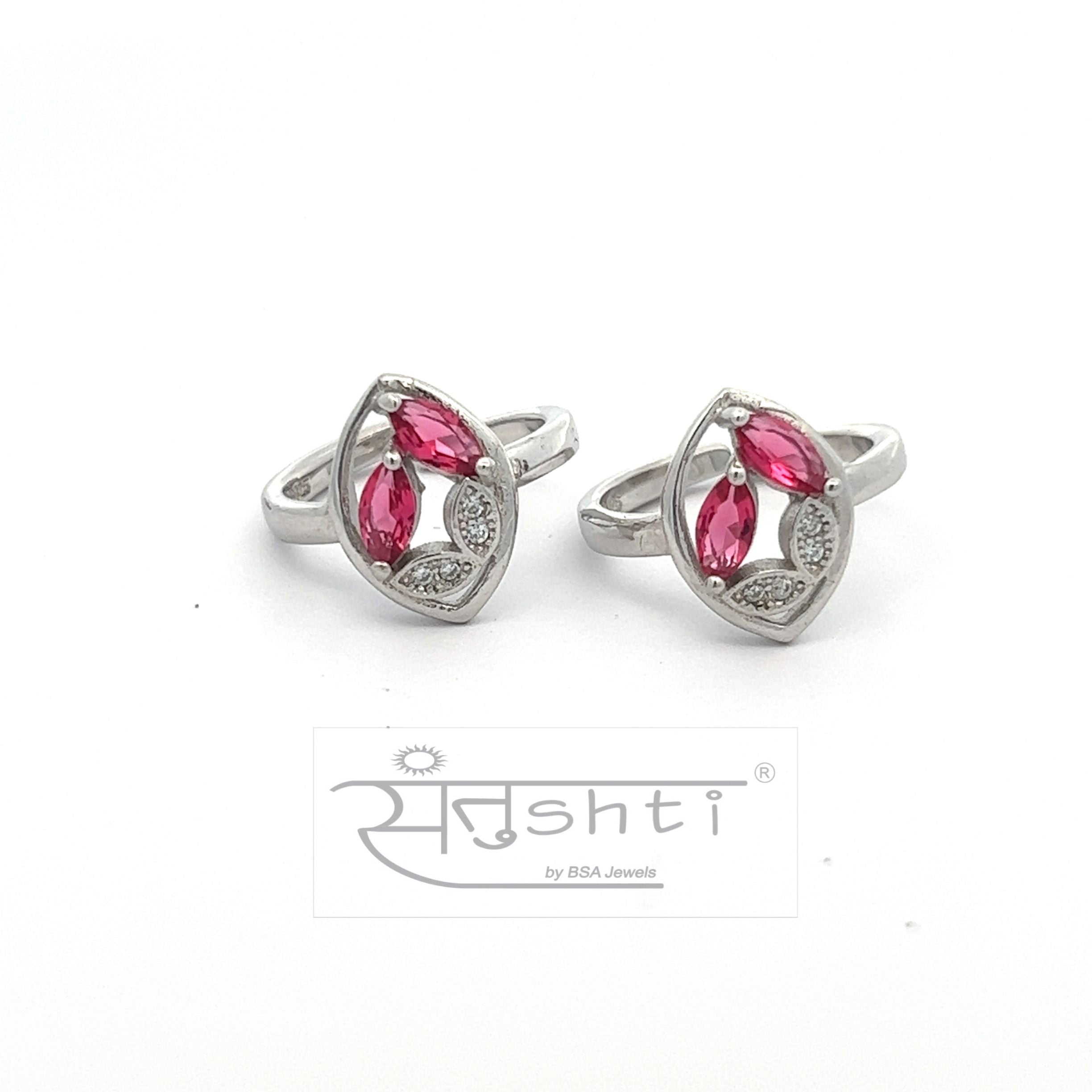 Silver Bliss Pink Toe Ring